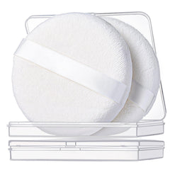 Teenitor powder puff two-piece set with storage container for mess-free travel