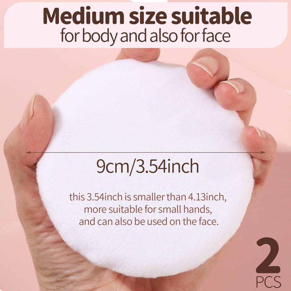 Teenitor powder puff medium with soft velour for smooth powder application