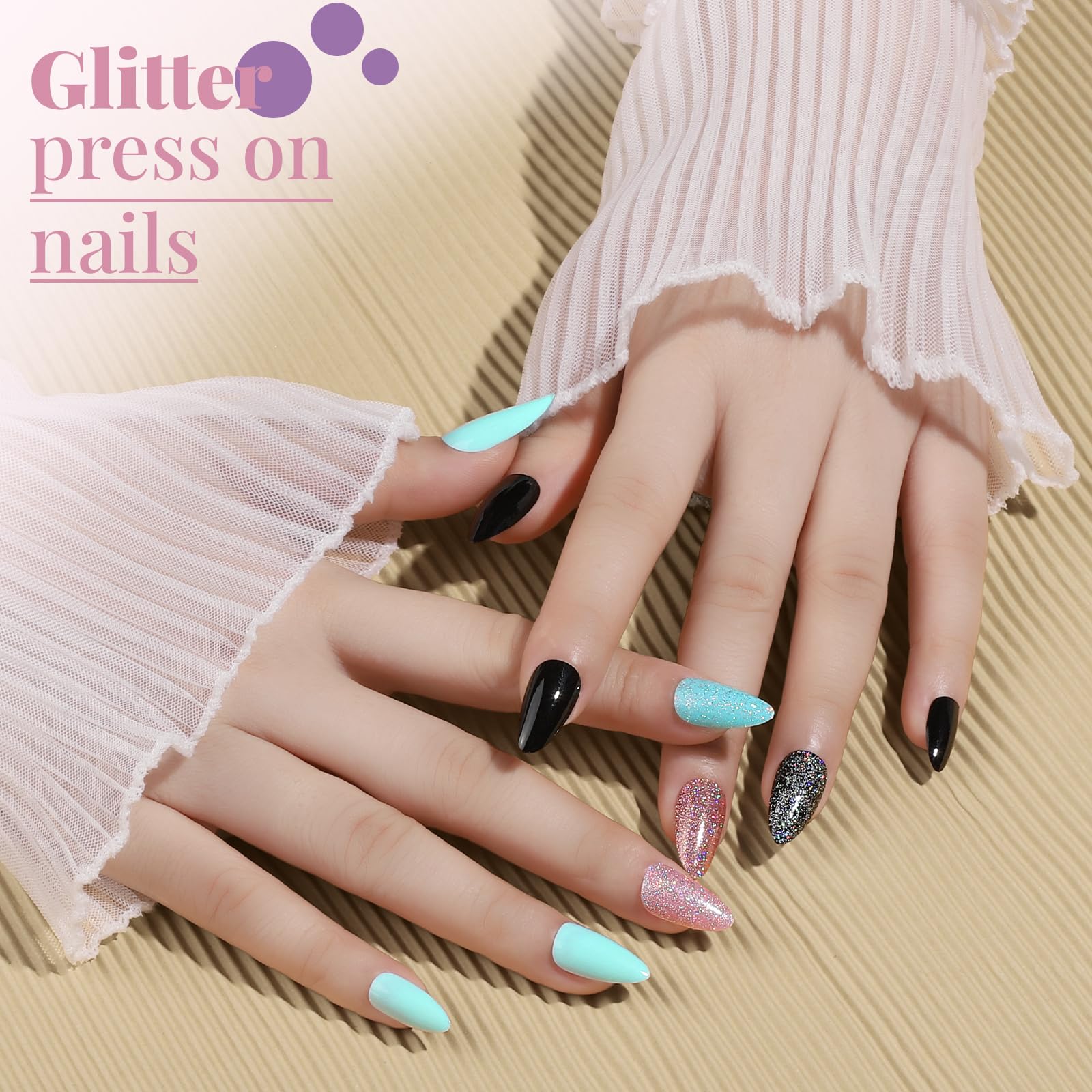 Teenitor toolkit nails include glue, tabs, files—easy setup for quick, salon-style manicures at home.