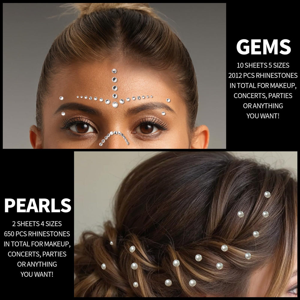 Teenitor self adhesive face gems closeup highlighting easy application
