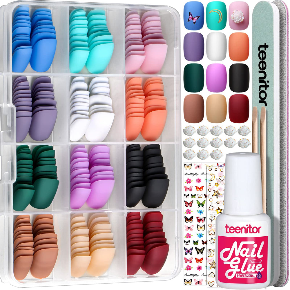 Teenitor short press-on nails kit ready for quick at-home manicures