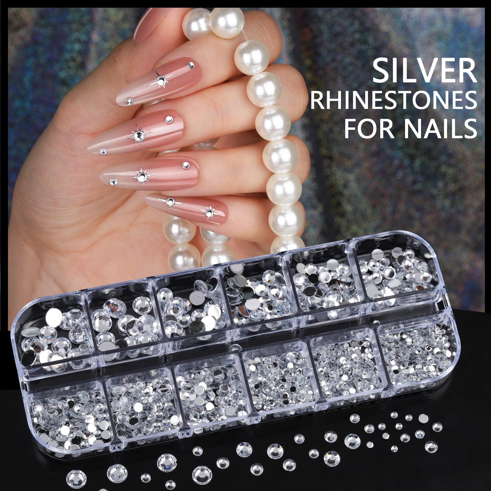 Teenitor 3D nail charms showcase heart, star, and bow motifs for style.