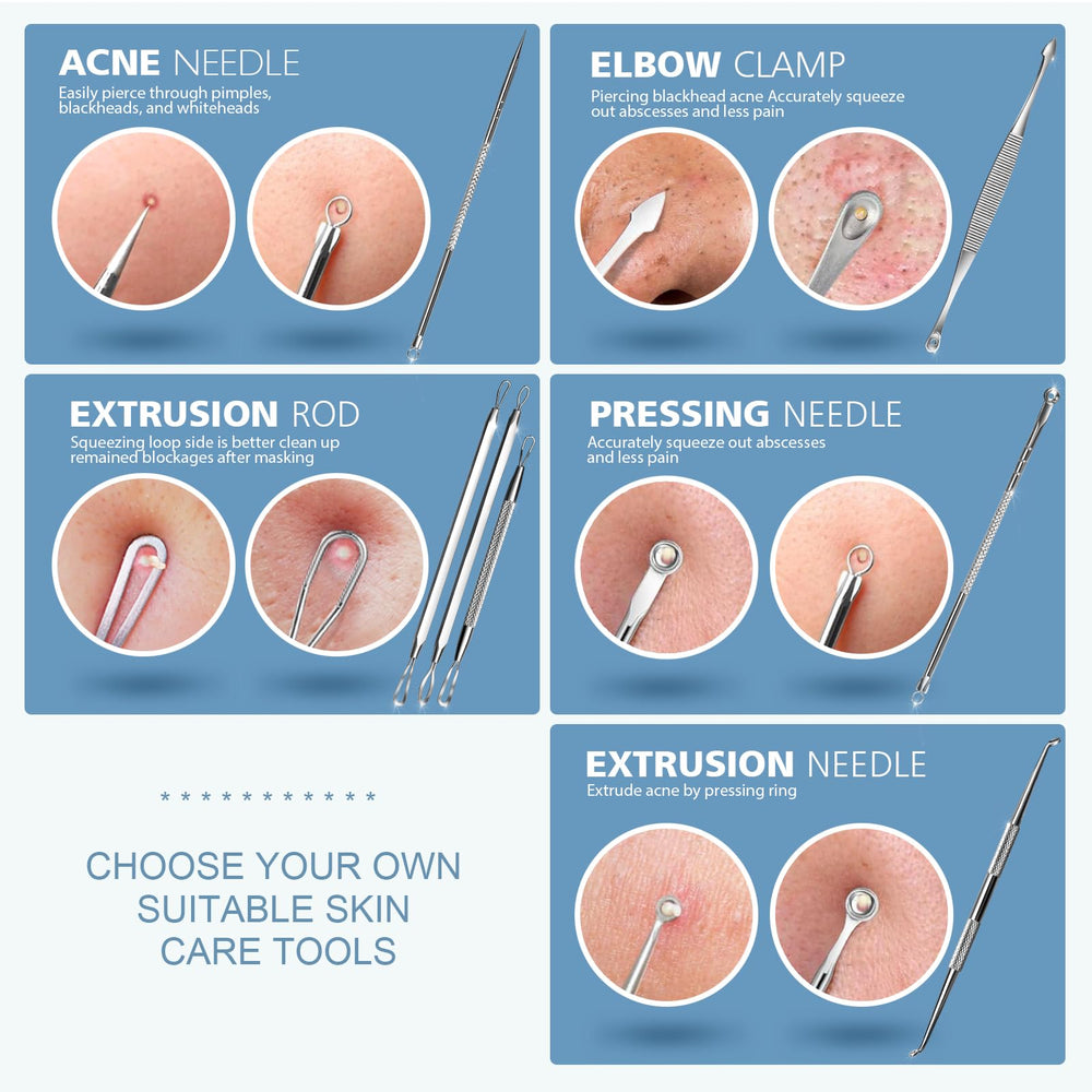 Teenitor stainless steel acne tools for durable, easy sterilization and safe skin care