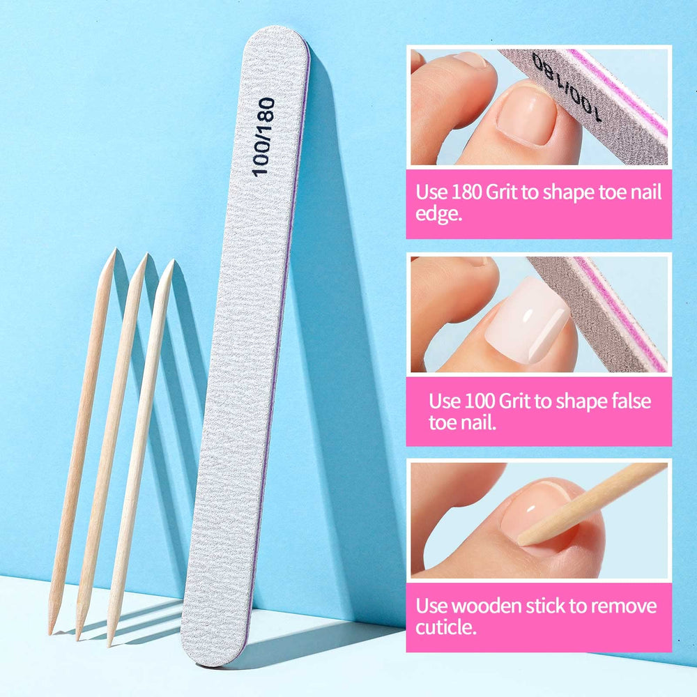 Teenitor toe nail tips sizing chart image assists choosing the right fit for comfort.