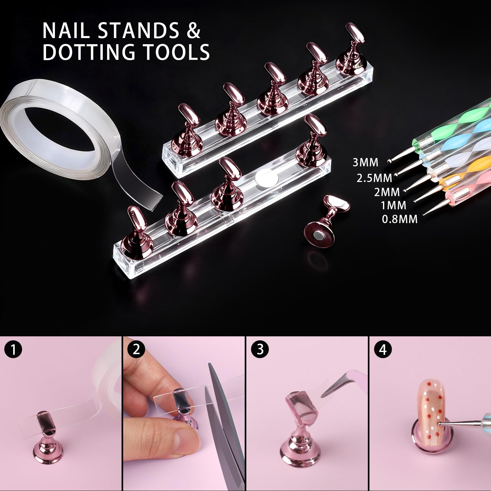 Teenitor white-gold-nail-pearls with star and shell charms for classic accents.