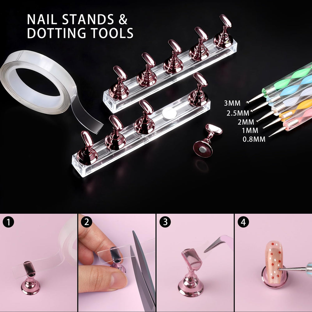 Teenitor white-gold-nail-pearls with star and shell charms for classic accents.