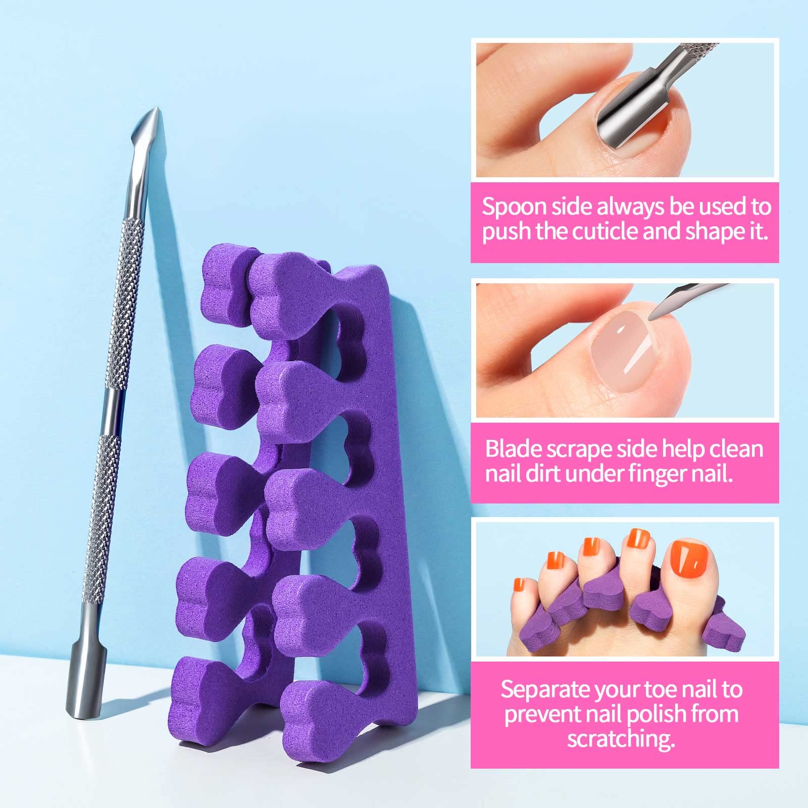 Teenitor wooden sticks help lift, position, and tidy tips during DIY nail application.
