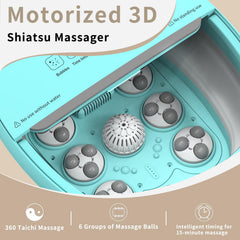 teepten foot spa with eight non-motorized rollers for massage