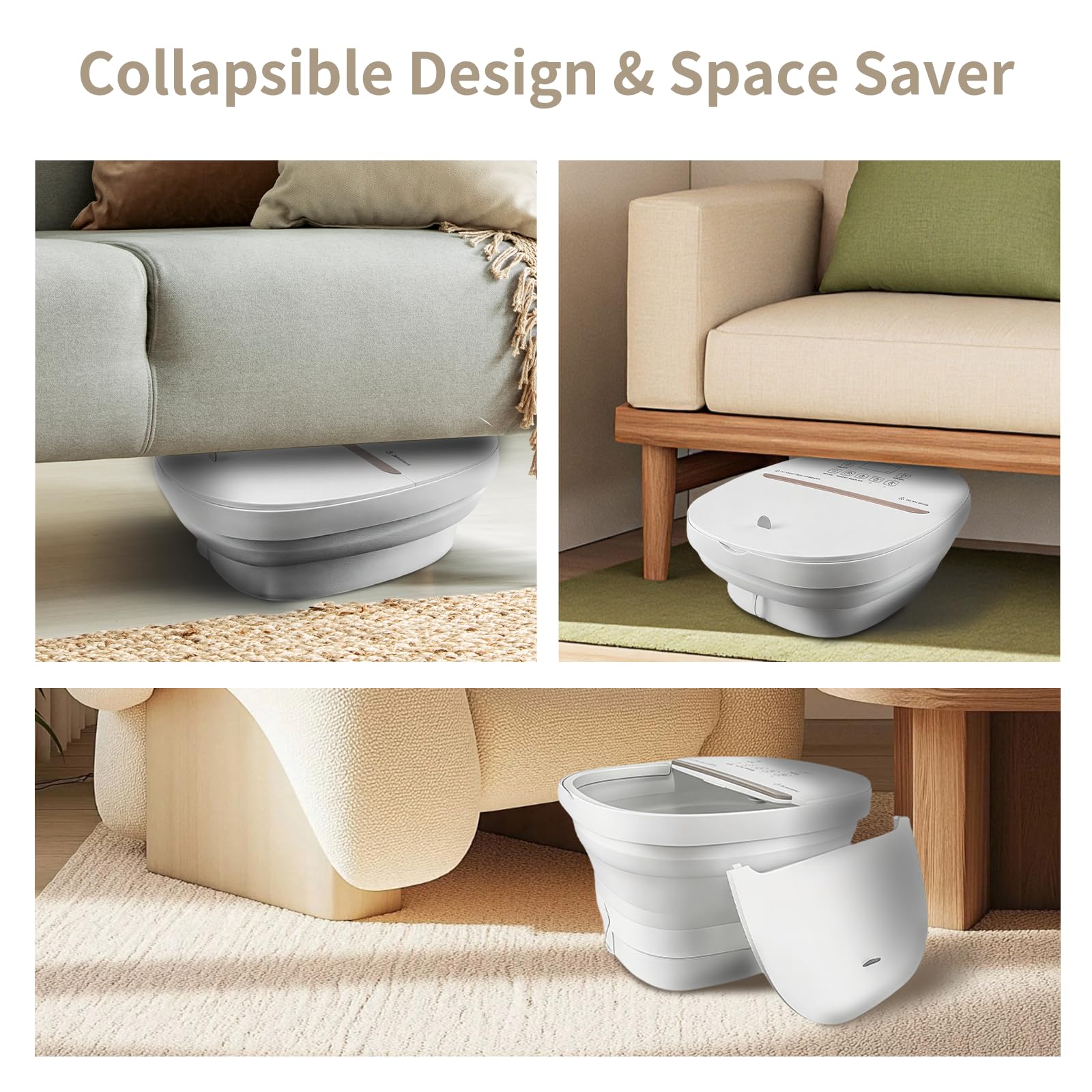 teepten foot spa with strong support columns prevents collapse during use.