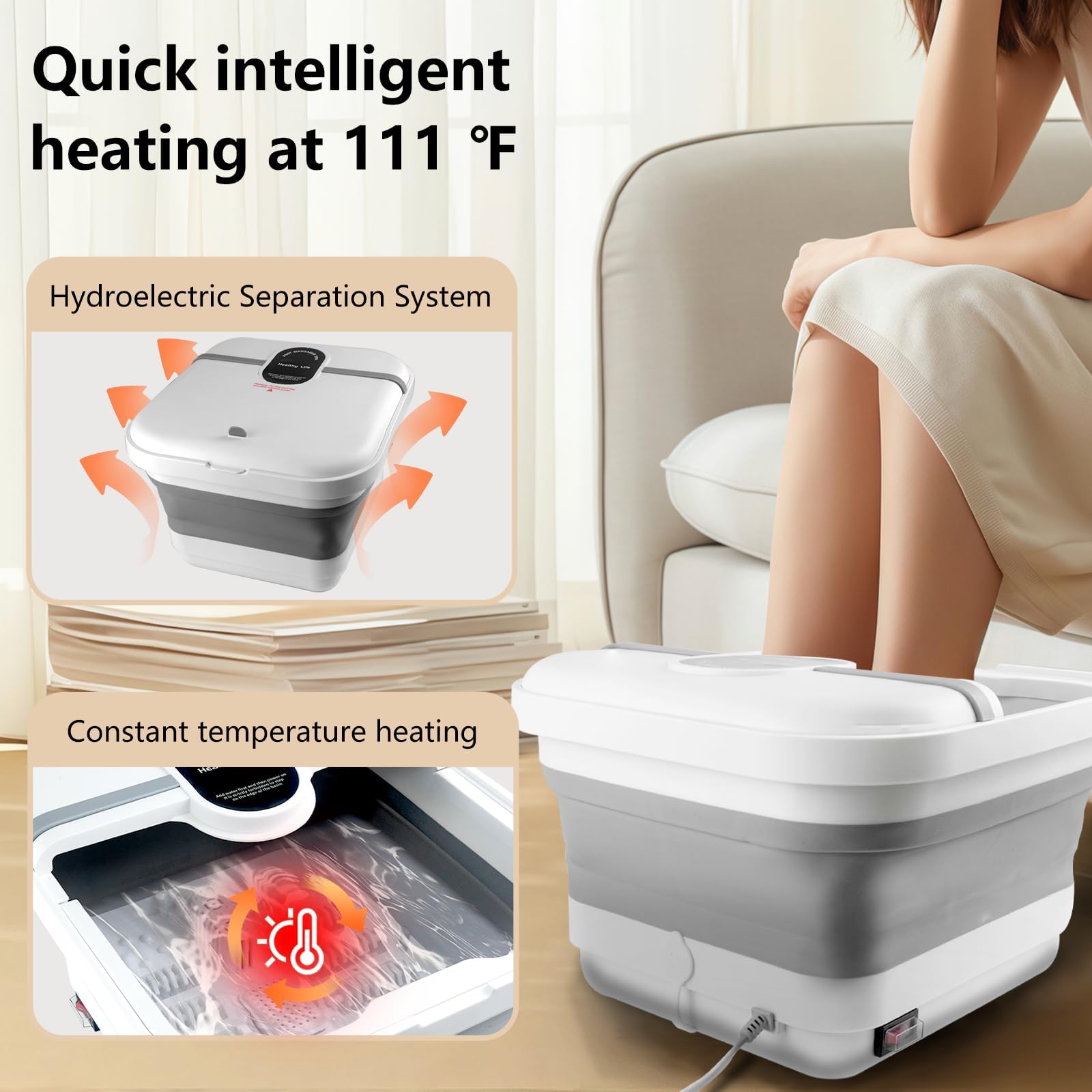 teepten foot spa folded dimensions fit under beds or in a car.