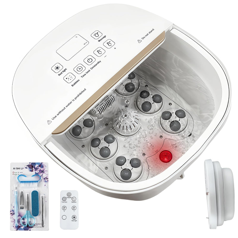 teepten foot spa heats to 111°F for a warm, soothing soak at home.