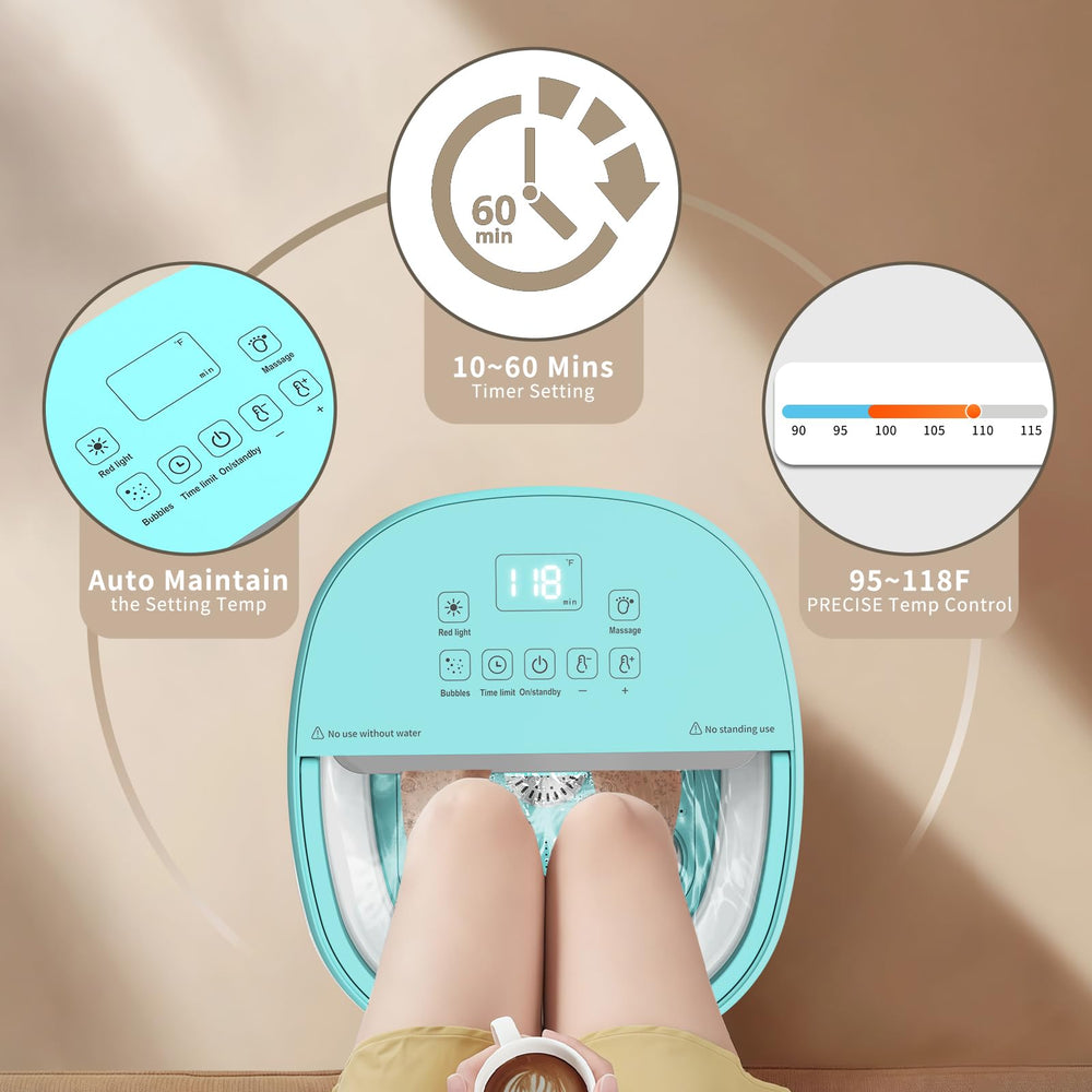 teepten foot spa one-click start for easy use
