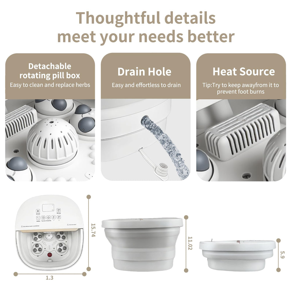 teepten foot spa with eight massage rollers for a relaxing deep-tissue foot massage.