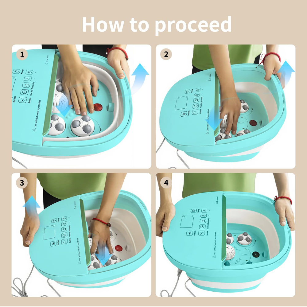 teepten foot spa folds flat under bed for storage