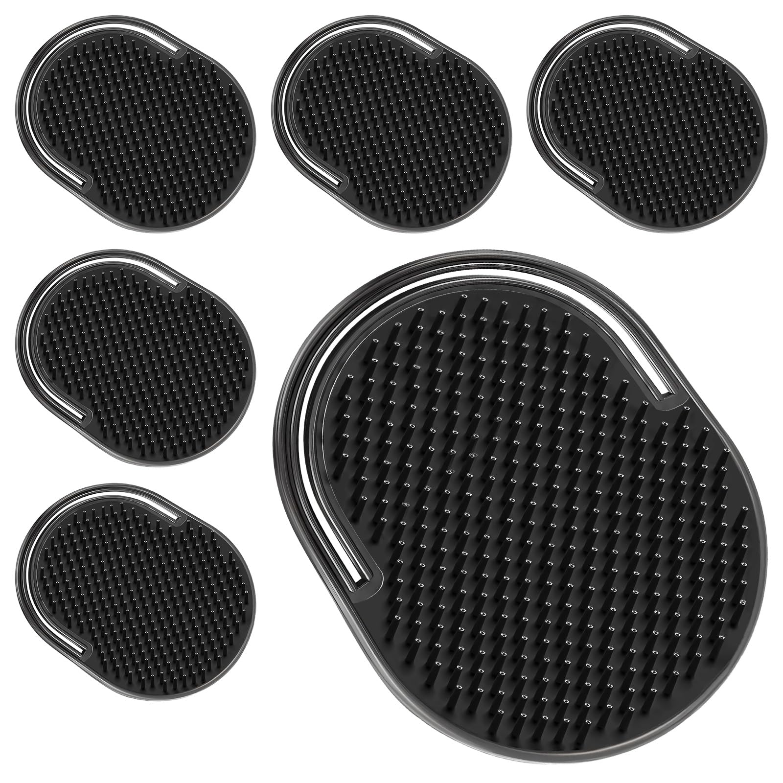 TEESSUE palm comb compact pocket demonstrates travel-friendly grooming on the go.