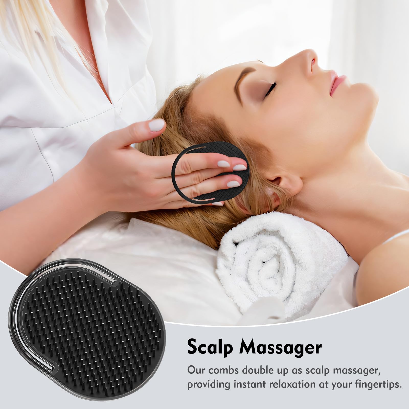 TEESSUE palm comb travel-friendly design fits pockets and bags for on-the-go grooming.