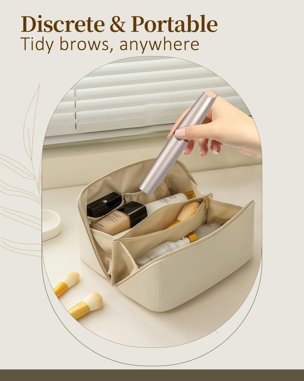 TeethBliss eyebrow trimmer light-gold-design adds stylish vibes to your routine.