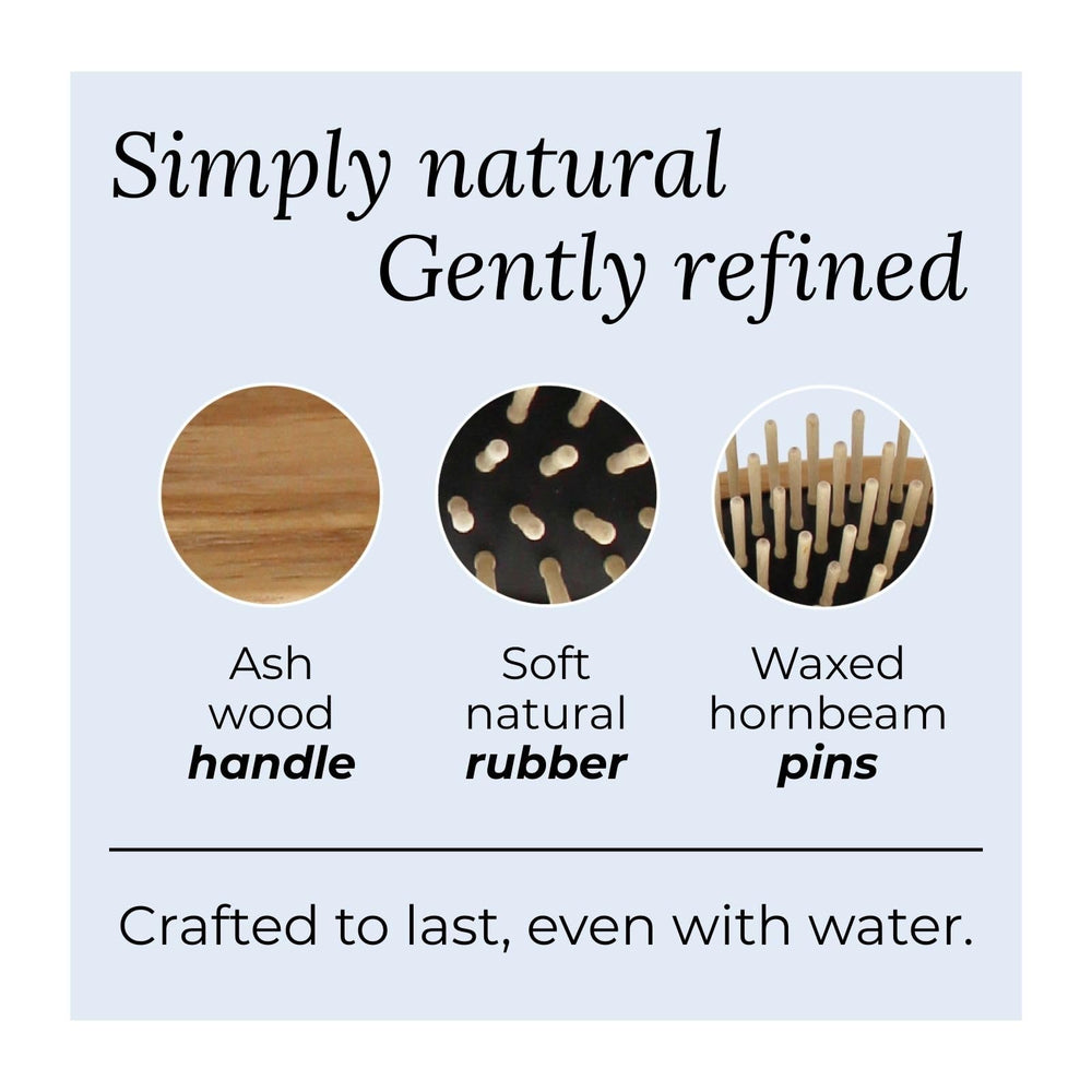 TEK natural rubber cushion close-up highlights flexible, comfortable brushing.