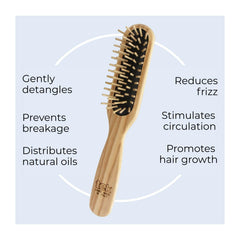 TEK short-rounded teeth close-up shows snag-free detangling capability.