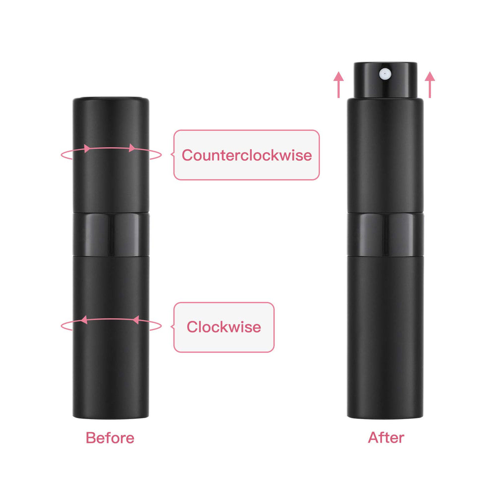 Tekson 7PCS 8ml travel perfume atomizer in blue supports easy one-handed spray on the move.