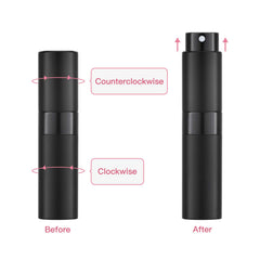 Tekson 7PCS 8ml travel perfume atomizer in blue supports easy one-handed spray on the move.