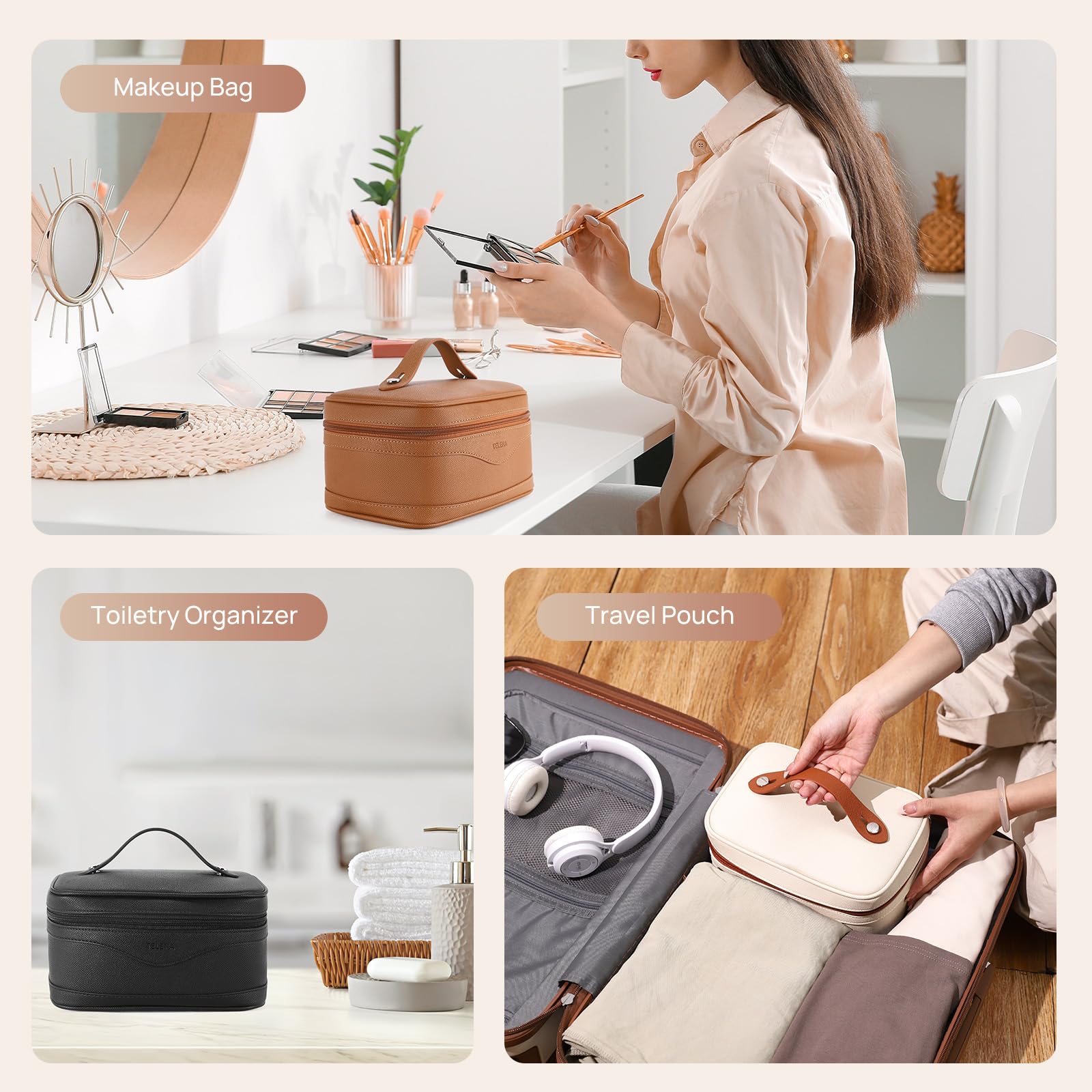 Telena bag dimensions 9.2 x 6.5 x 4.8 inches fit 15+ products.