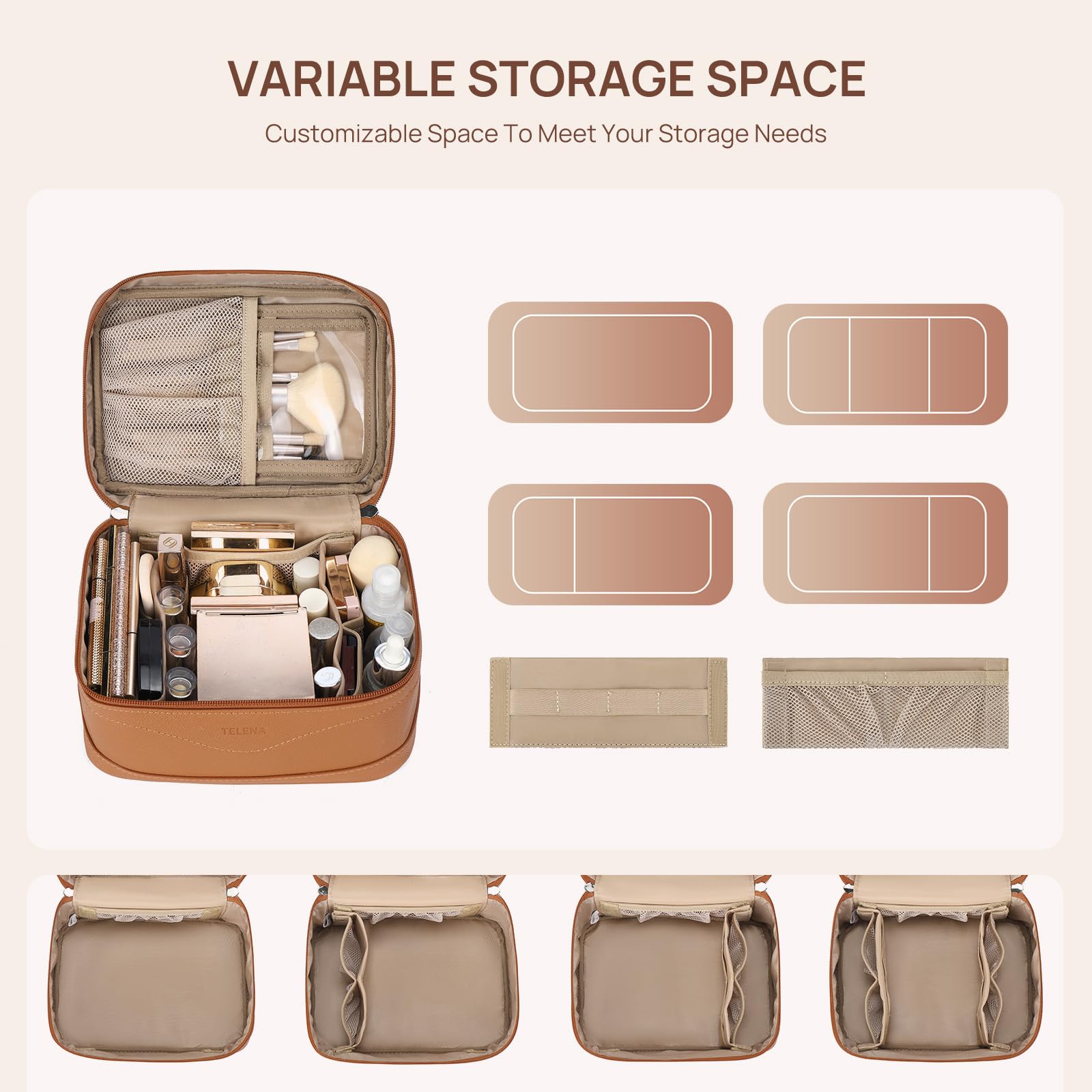 Telena top-handle design adds easy portability for quick routines.
