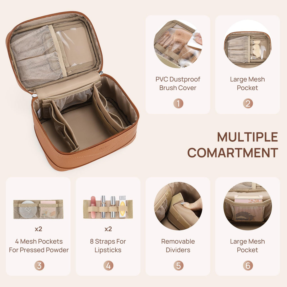 Telena water-resistant exterior guards contents from spills and dust.