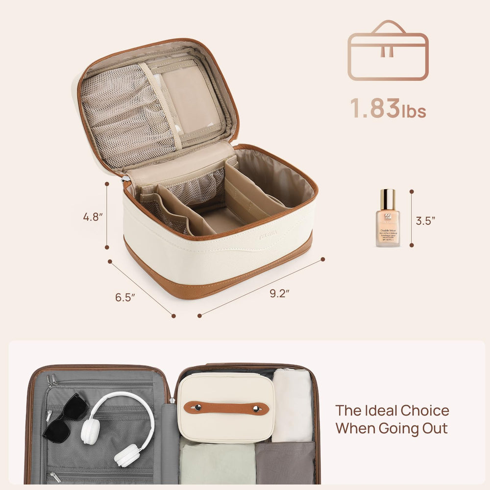Telena makeup bag interior dimensions help plan product fit