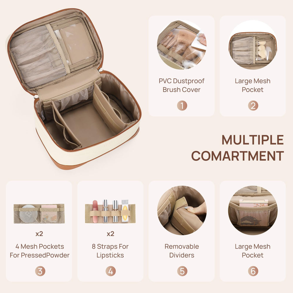 Telena makeup bag water-resistant exterior shields contents from spills