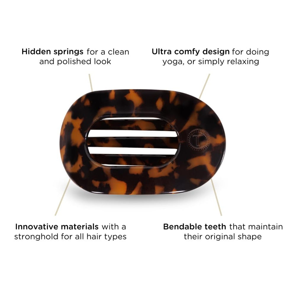 Teleties clip resting on chair back while lying down for relaxed, no-slip comfort