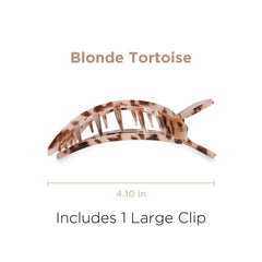 Teleties flat square clip with bendable teeth maintains shape and reduces breakage.