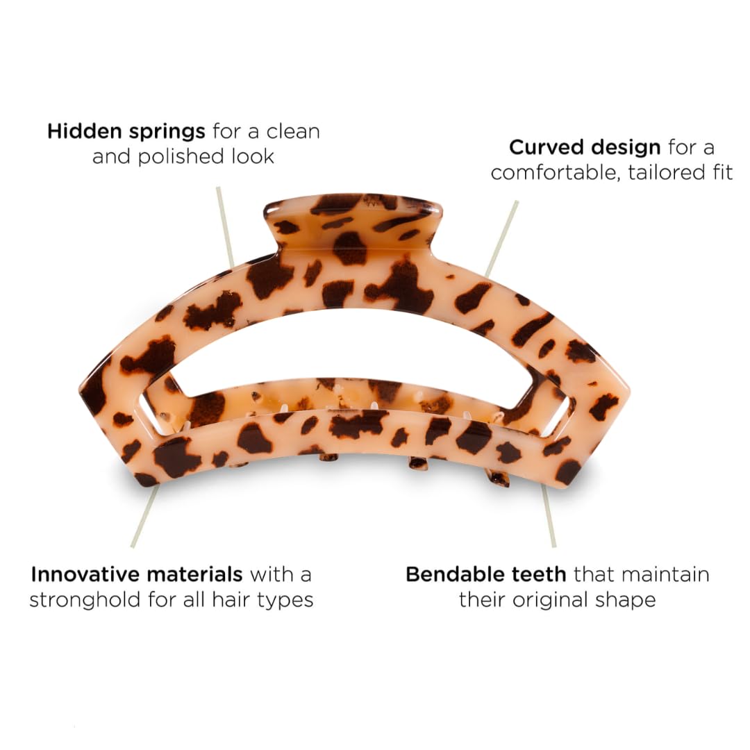 Teleties open cutout design provides comfortable wear with hair peeking through.