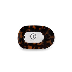 Teleties small flat round clip close-up highlights bendable teeth for all hair textures