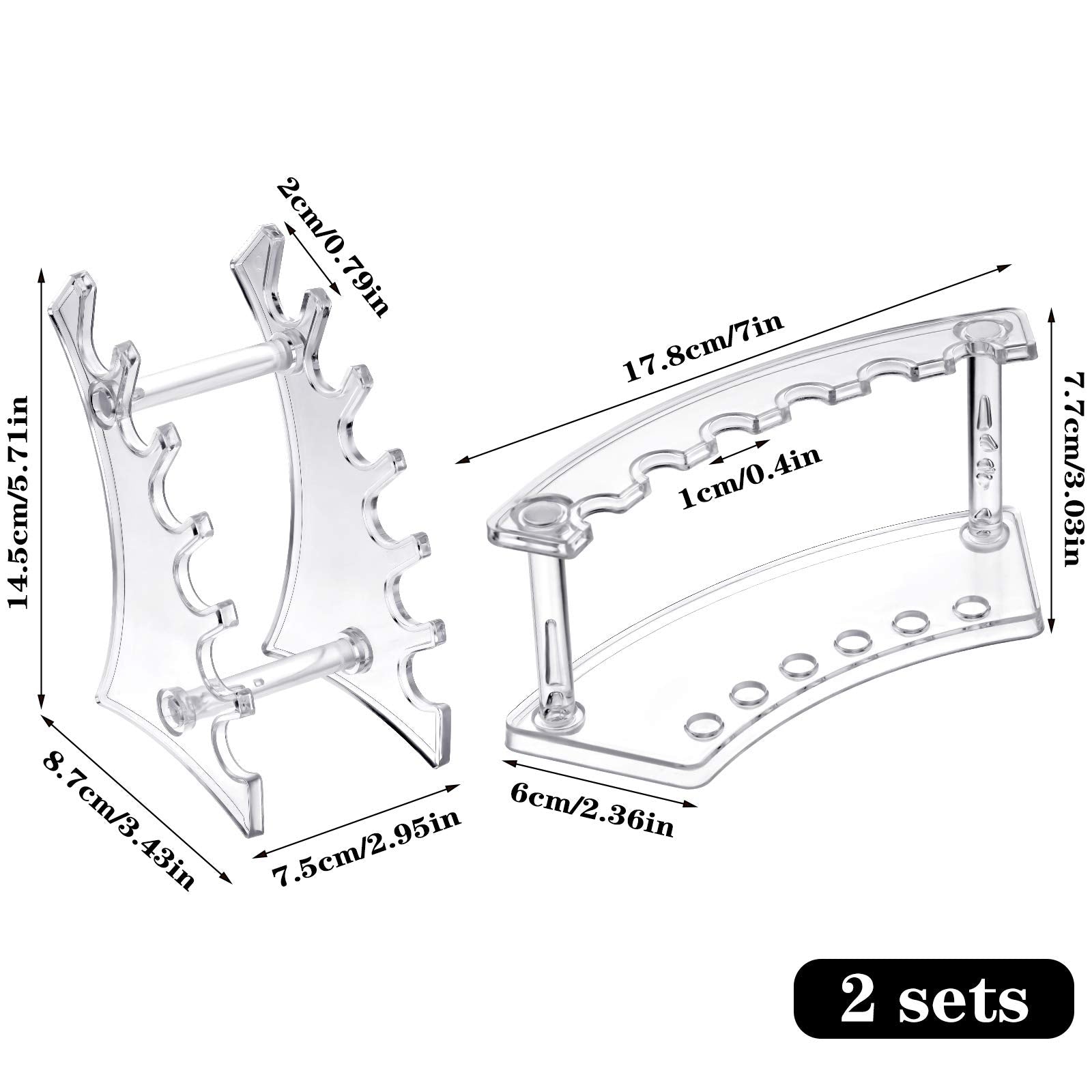 Teling pen display stand stores makeup brushes for quick access.