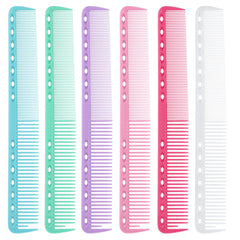 Telooco carbon fiber cutting comb blue shows heat-resistant performance for salon styling.