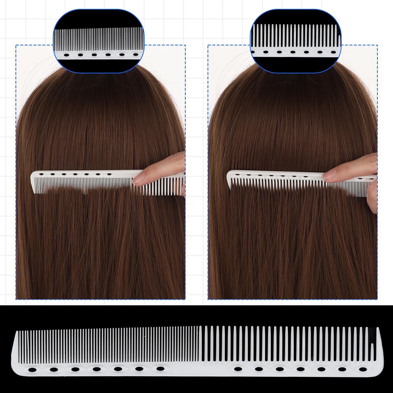 Telooco carbon fiber cutting comb rose red delivers temperature-friendly styling during sessions.