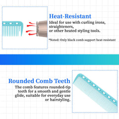 Telooco carbon fiber cutting comb white enables precise sectioning for clean cuts.