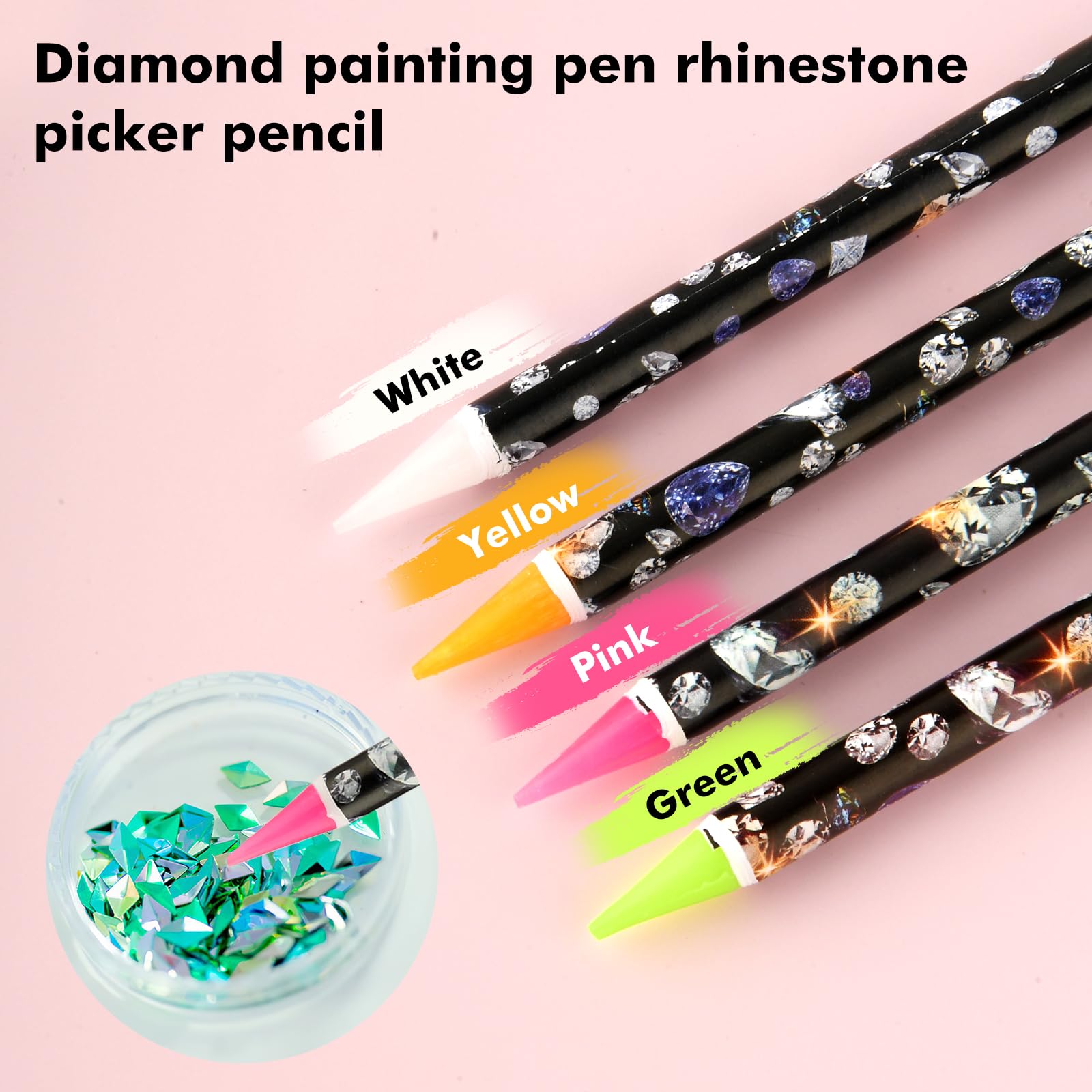 Telooco rhinestone picker orange pens enabling vibrant accent placement in crafts