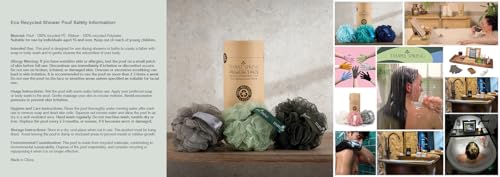 Temple Spring shower loofah mesh exfoliator delivers gentle cleansing and soft skin