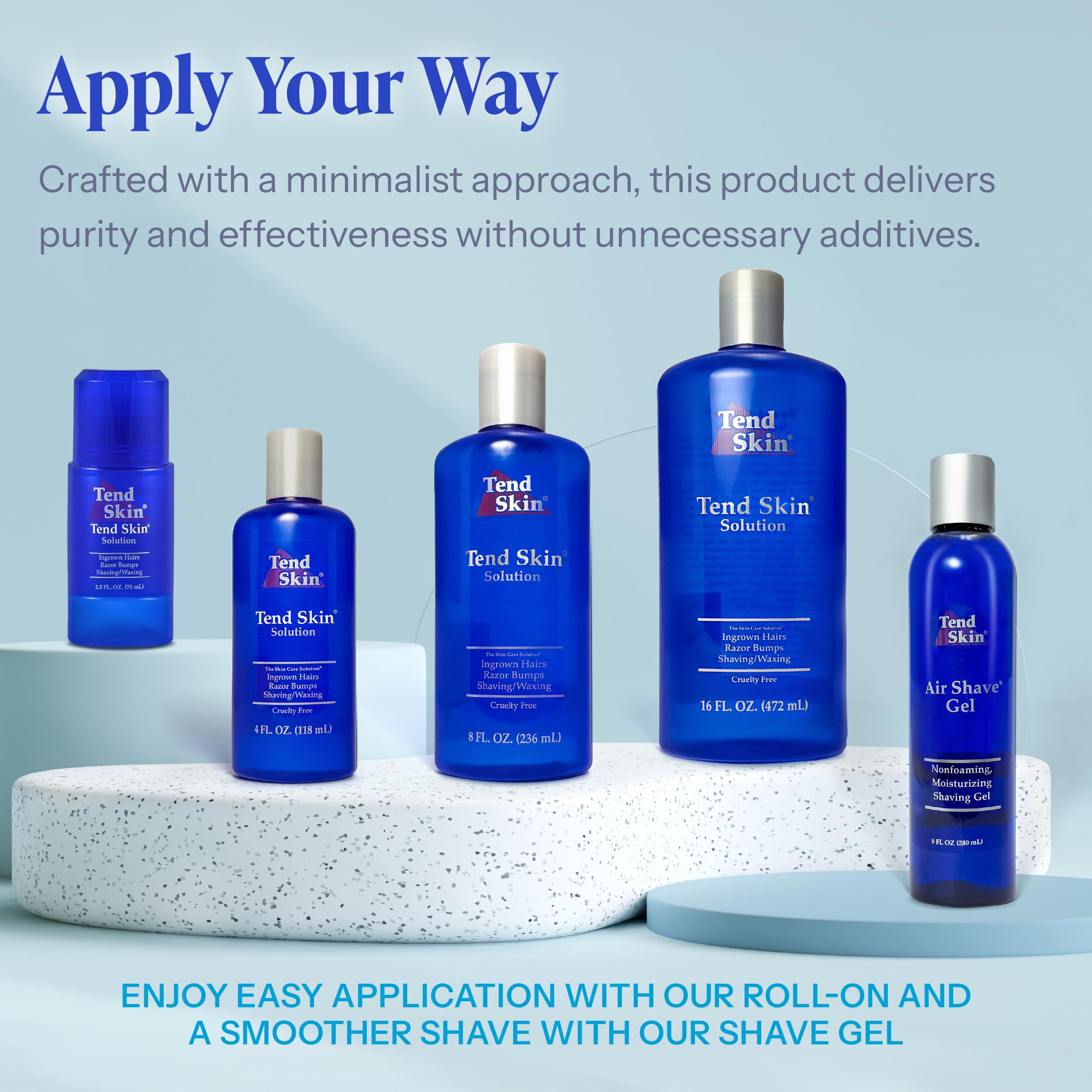 Tend Skin Air Shave Gel cruelty-free certification seal communicates ethical skincare.