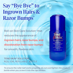 Tend Skin roll-on application close-up demonstrates easy, mess-free application for bump-prone skin