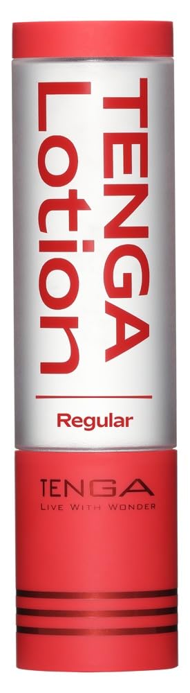 TENGA Lotion Regular bottle full showing balanced viscosity for smooth application.