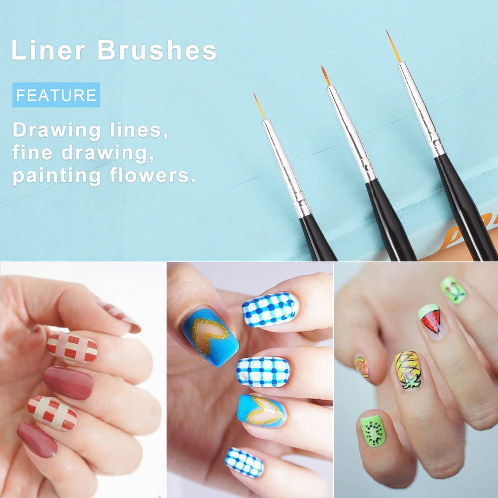 TEOYALL builder-gel-brush demonstrates controlled gel application for clean lines.
