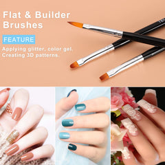 TEOYALL fine-liner-brush enables delicate stripes and detailed nail art.