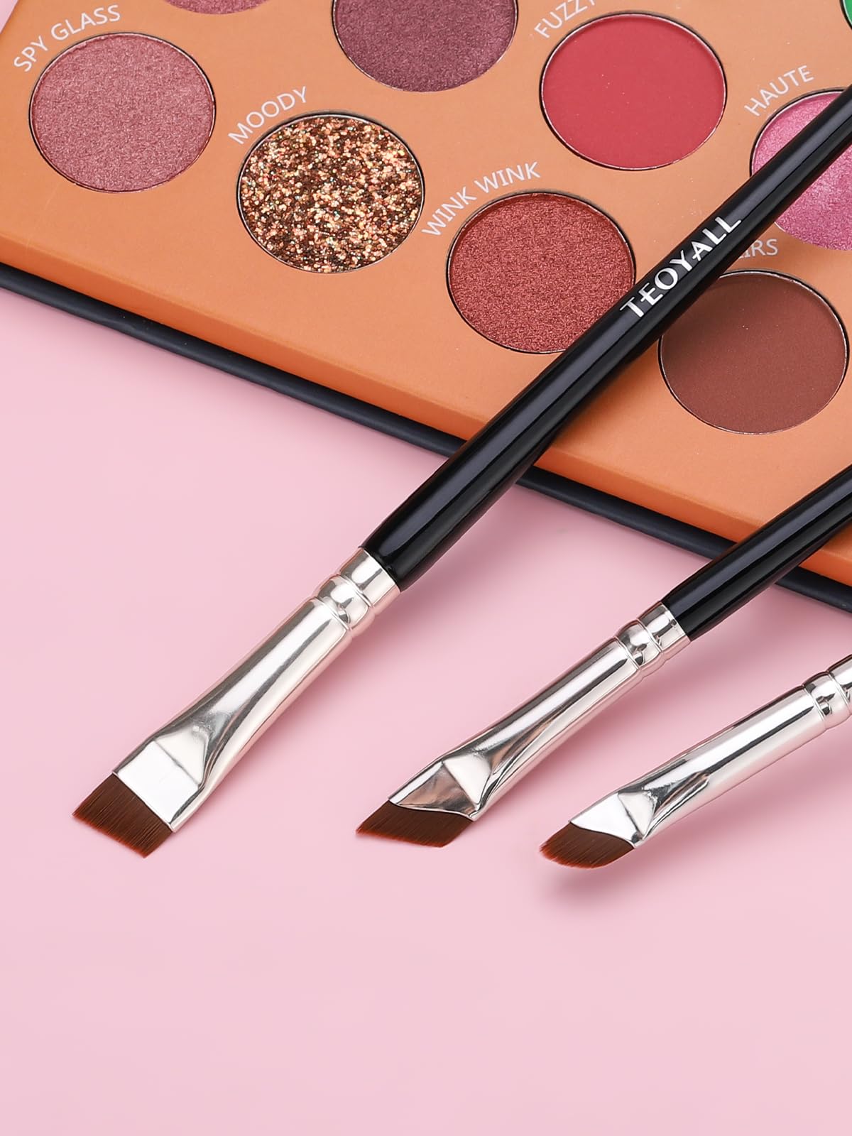 TEOYALL ultra-thin slanted brush close-up showing fine tip precision.