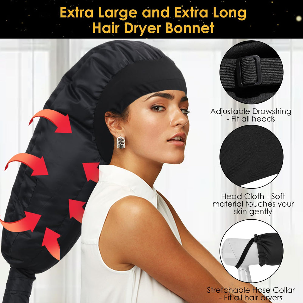 TEPENAR bonnet attachment showing 40-inch hose for extended reach and even heat
