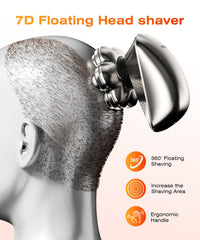 TEPOTZ 7D floating head demonstrates curve-adapting motion for a comfortable, thorough shave.