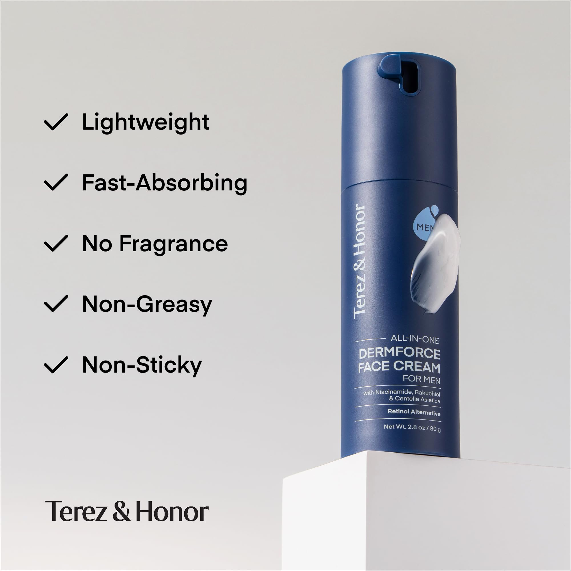 TEREZ & HONOR Dermforce even-tone support with tranexamic acid and vitamin peptides.