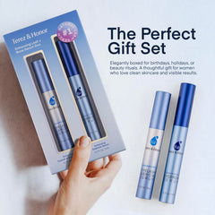 TEREZ & HONOR lash brow serum closeup highlighting clear lightweight conditioning formula.